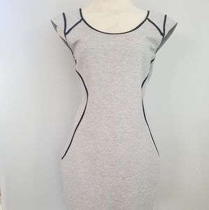 Jersey Gray dress with  black